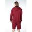 Defy's Erkek Kapüşonlu Fermuarlı Oversize Kalıp Sweatshirt Bordo