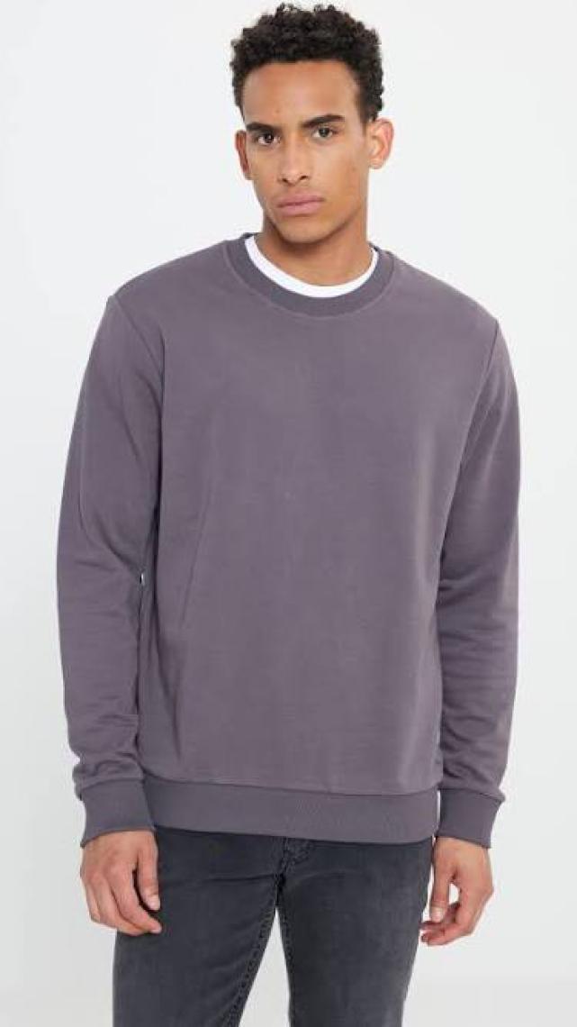 Altınyıldız Classics Erkek Koyu Gri Standart Fit Normal Kesim Bisiklet Yaka 3 Iplik Pamuklu Sweatshirt