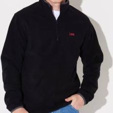 Lee Regular Fit Normal Kesim Dik Yaka Yarım Fermuarlı Bordo Polar