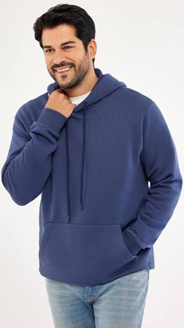 Altınyıldız Classics Erkek Lacivert Standart Fit Normal Kesim Içi Polarlı 3 Iplik Kapüşonlu Pamuklu Sweatshirt
