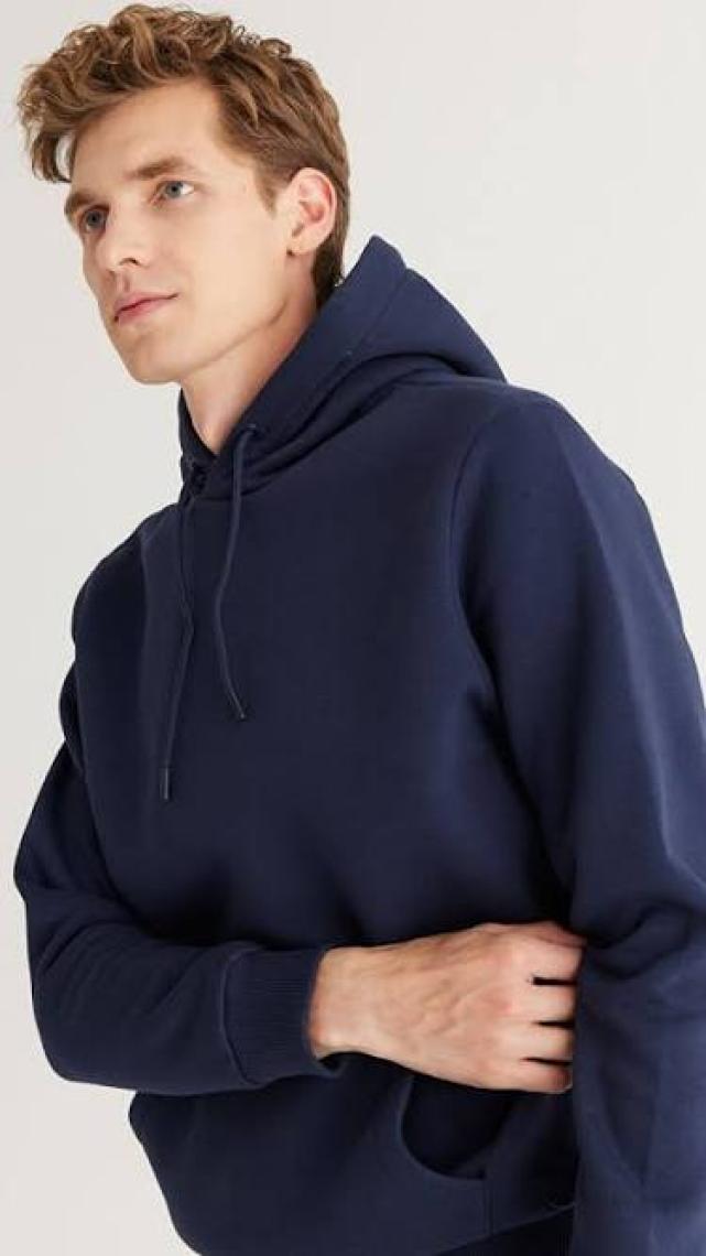 Altınyıldız Classics Erkek Lacivert Standart Fit Normal Kesim Içi Polarlı 3 Iplik Kapüşonlu Pamuklu Sweatshirt