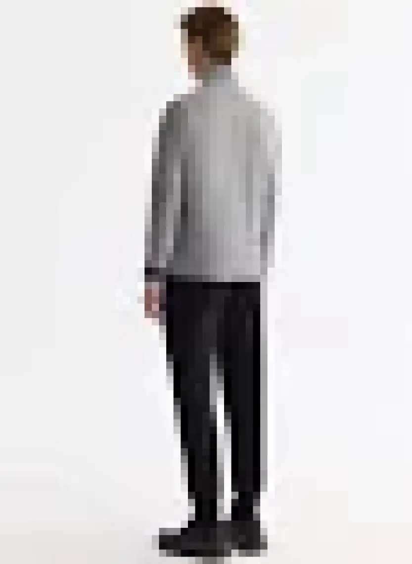 AVVA Erkek Gri Soğuğa Dayanıklı Yarım Fermuarlı Dik Yaka Polar Sweatshirt E001068