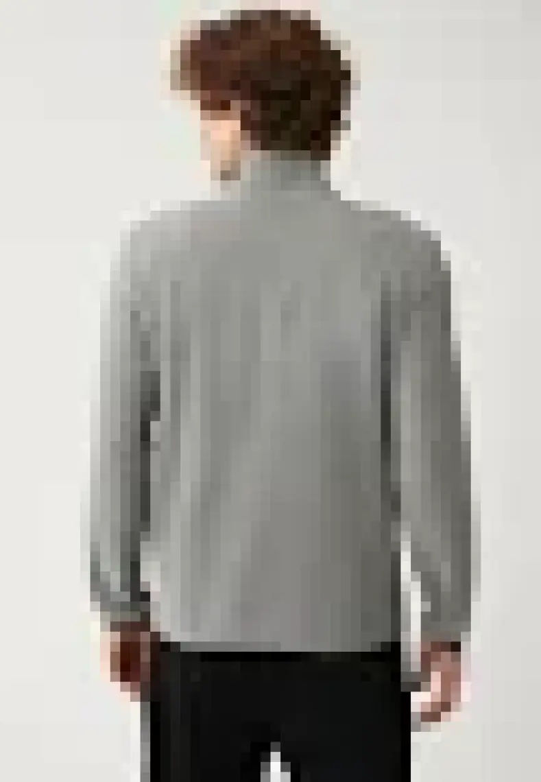 AVVA Erkek Gri Soğuğa Dayanıklı Yarım Fermuarlı Dik Yaka Polar Sweatshirt E001068