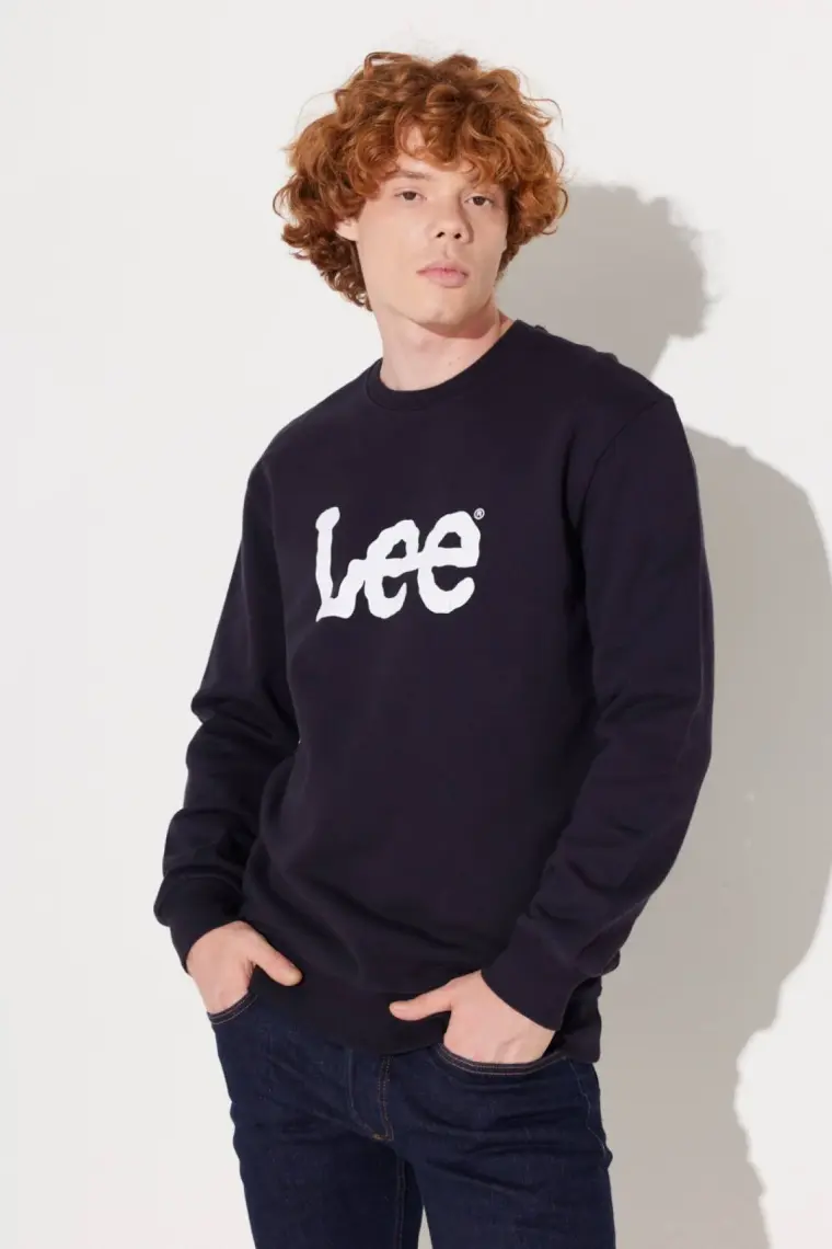 Lee Regular Fit Normal Kesim %100 Pamuk Sıfır Yaka Sweatshirt