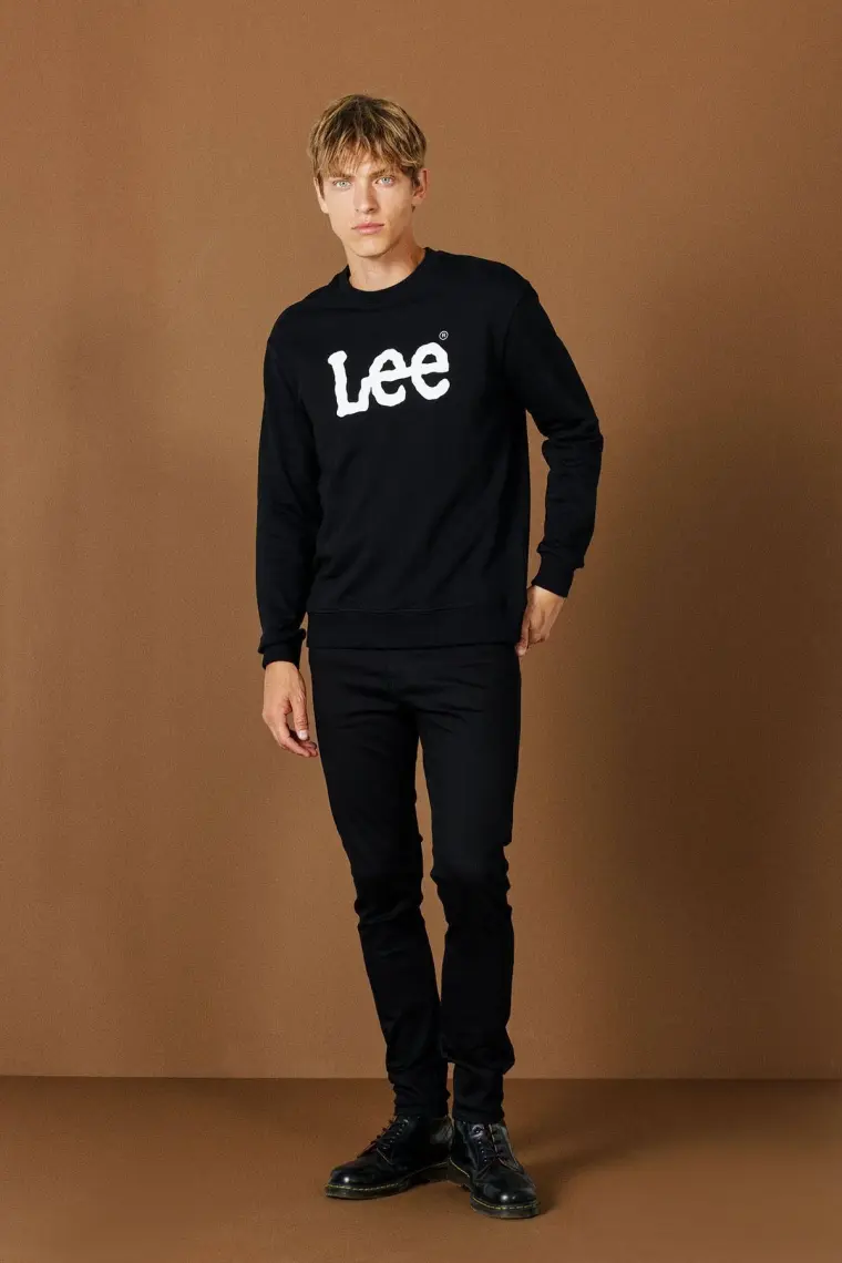 Lee Regular Fit Normal Kesim %100 Pamuk Sıfır Yaka Sweatshirt