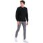 Hatemoğlu Siyah Regular Fit Düz Pamuklu Bisiklet Yaka Sweatshirt