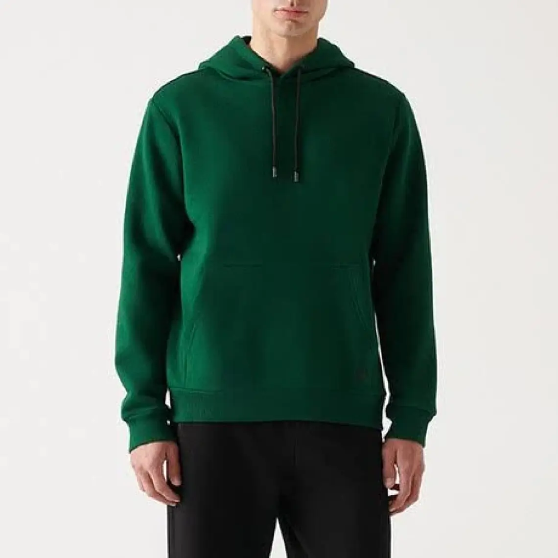 AVVA Erkek Yeşil Unisex Sweatshirt Kapüşonlu Yaka Içi Polarlı 3 Iplik Pamuklu Regular Fit E001018