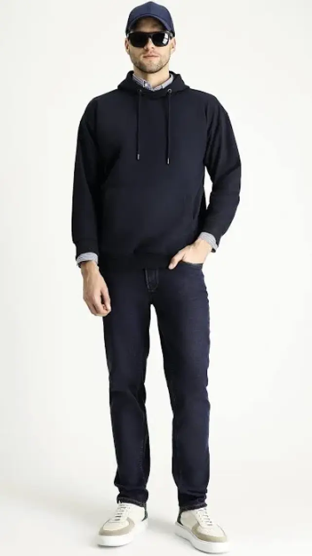 Kapüşonlu Oversize Pamuklu Sweatshirt