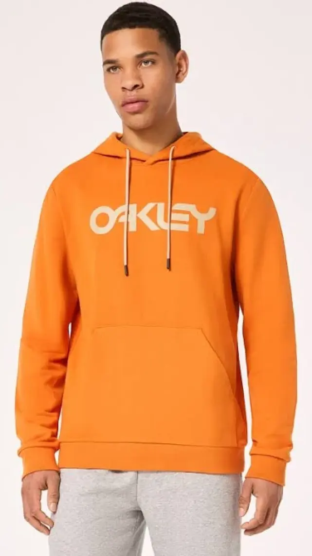 Oakley Turuncu Erkek Kapüşonlu Baskılı Sweatshirt FOA402599 B1B Po Hoodıe 2.0