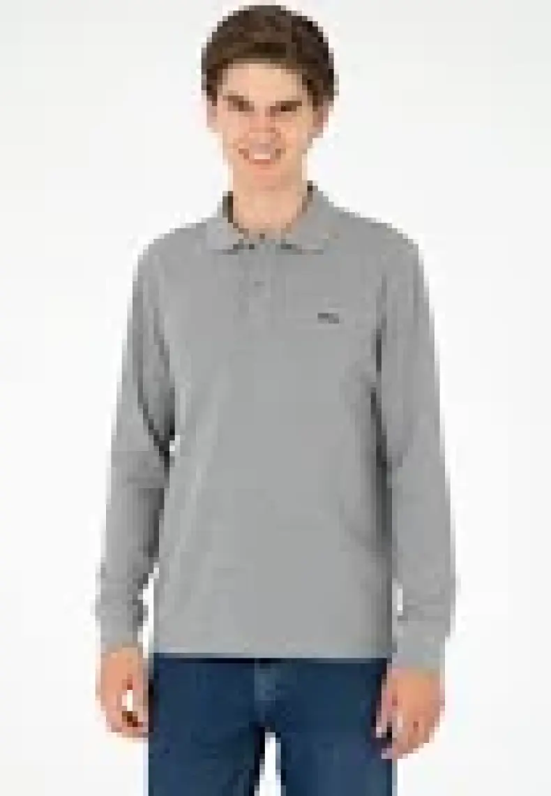 U.S. Polo Assn. Erkek Gri Melanj Sweatshirt 50295169-VR086