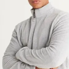 Altınyıldız Classics Erkek Gri Anti-pilling Tüylenme Yapmayan Standart Fit Dik Bato Yaka Soğuk Geçirmez Polar Sweatshirt