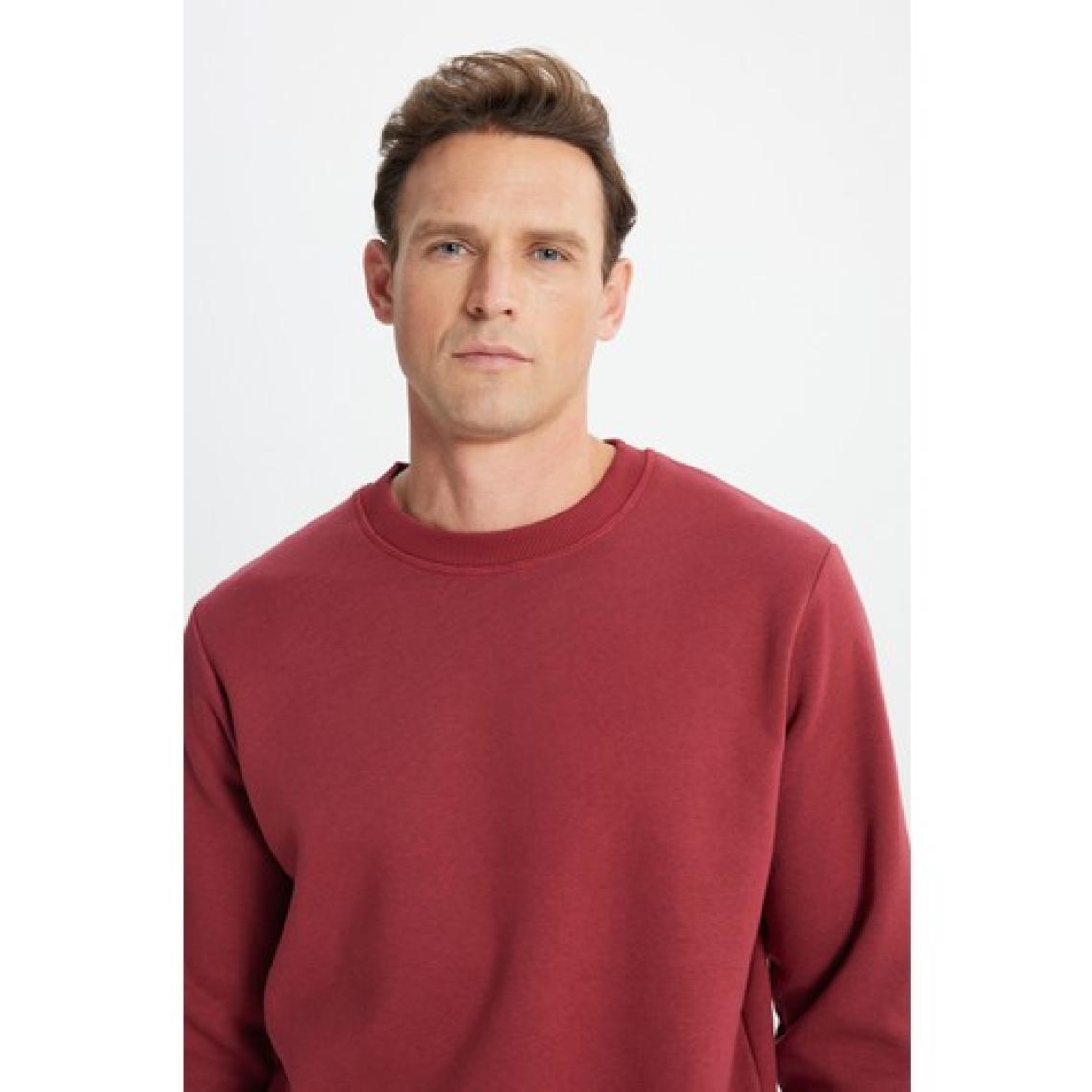 Altınyıldız Classics Erkek Bordo Standart Fit Normal Kesim Içi Polarlı 3 Iplik Bisiklet Yaka Pamuklu Sweatshirt