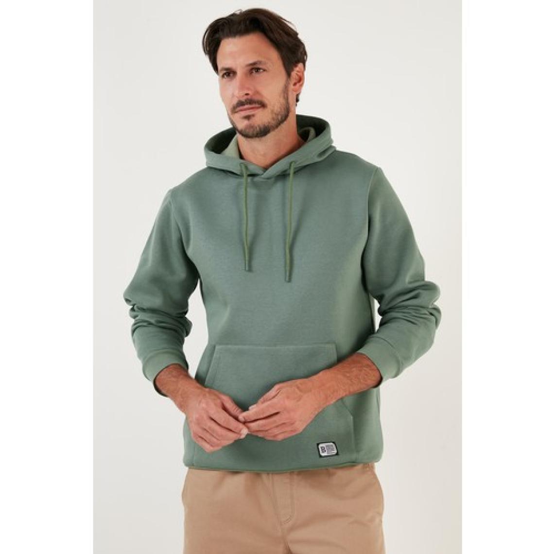 Buratti Slim Fit Kapüşonlu Kanguru Cepli Içi Tüylü Yumuşak Şardonlu Sweat Erkek Sweat 5905281