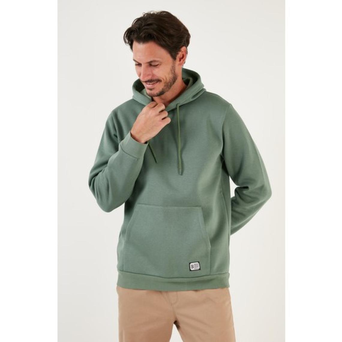 Buratti Slim Fit Kapüşonlu Kanguru Cepli Içi Tüylü Yumuşak Şardonlu Sweat Erkek Sweat 5905281