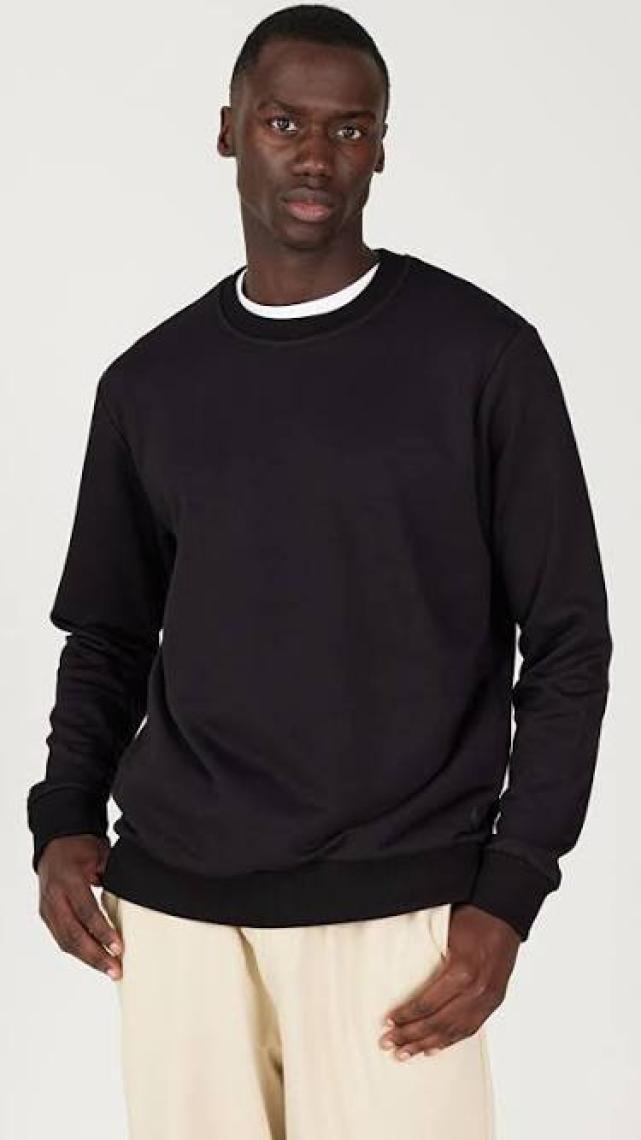 Altınyıldız Classics Erkek Siyah Standart Fit Normal Kesim Bisiklet Yaka 3 Iplik Pamuklu Sweatshirt