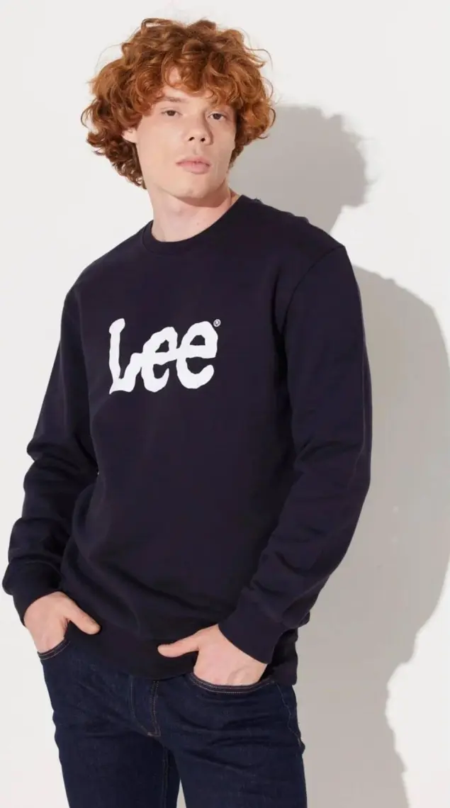 Lee Regular Fit Normal Kesim %100 Pamuk Sıfır Yaka Sweatshirt