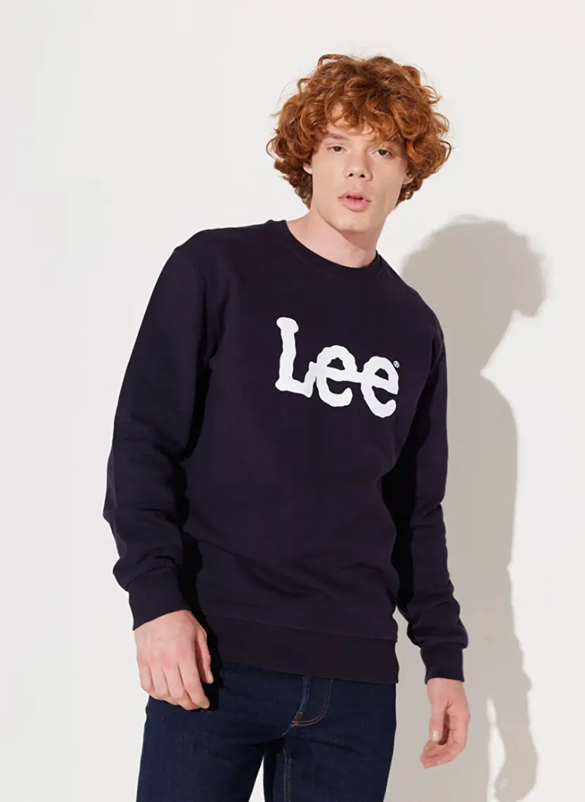 Lee Regular Fit Normal Kesim %100 Pamuk Sıfır Yaka Sweatshirt