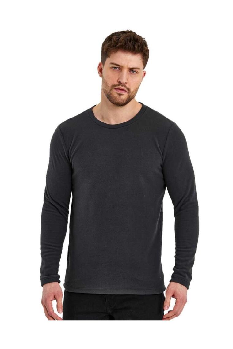 Erkek Basic Polarlı Isı Koruyan Polar Sweatshirt