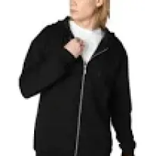 Defy's Erkek Kapüşonlu Fermuarlı Oversize Kalıp Sweatshirt Siyah