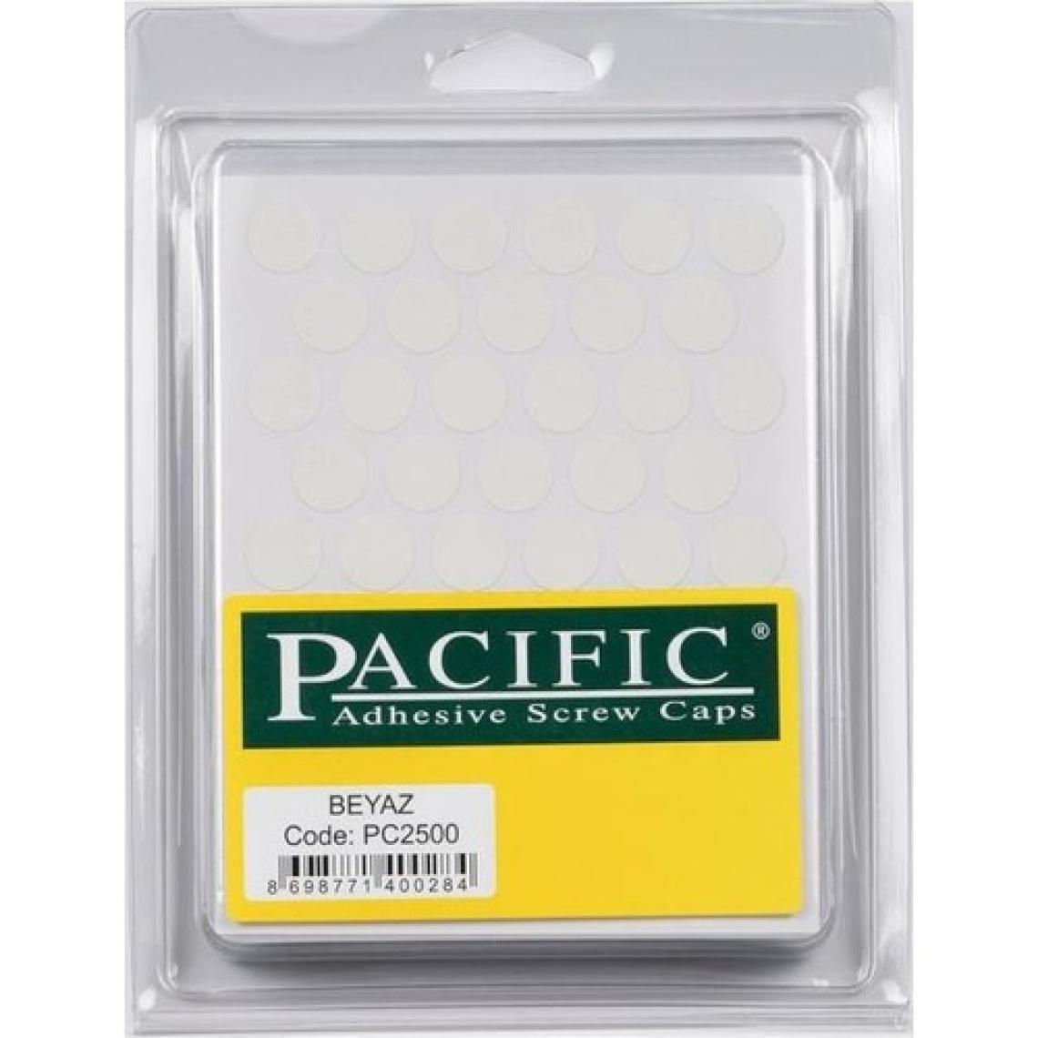 Pacific Yapışkanlı Vida Tapası 14Mm Beyaz