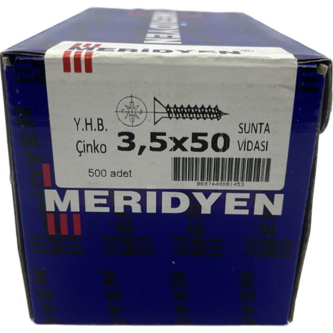 Meridyen 3,5X50 Sunta Vidası 500 Adet