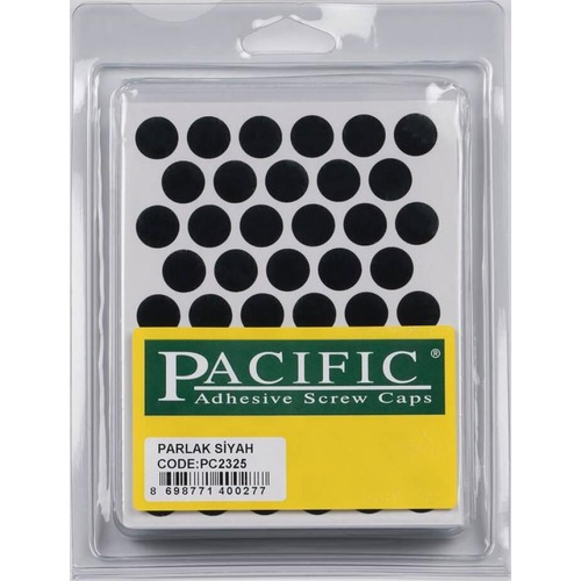 Pacific Yapışkanlı Vida Tapası 14MM Parlak Siyah