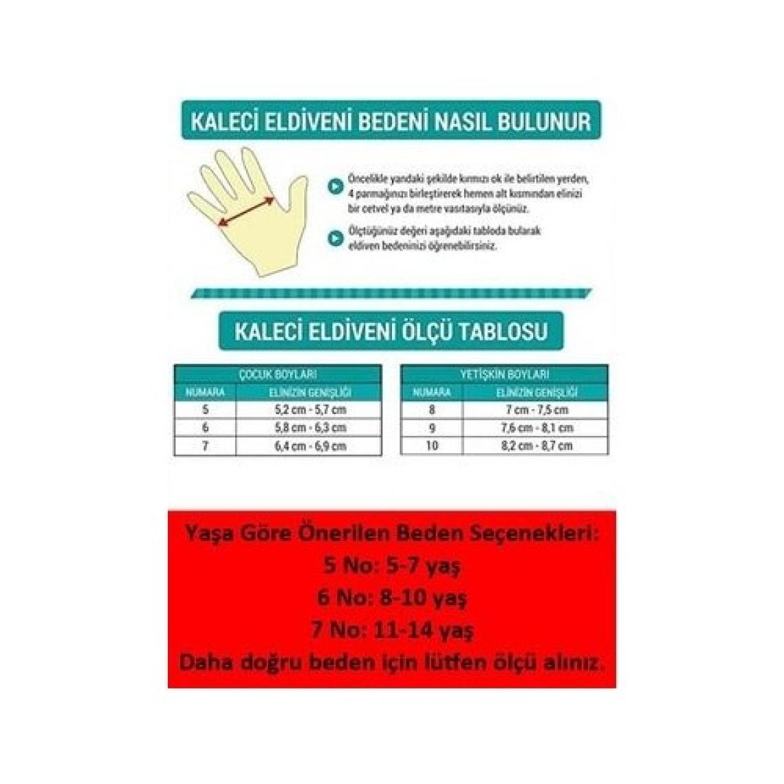 Liggo Reflex Yetişkin ve Çocuk Kaleci Eldiveni Bilek Bandajlı 5-6-7-8-9-10 Numara