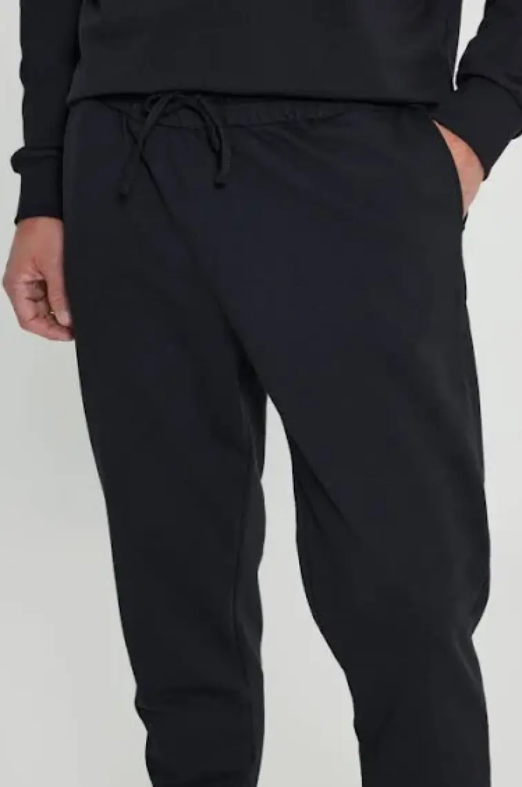 Altınyıldız Classics Erkek Siyah Standart Fit Normal Kesim 2 İplik Cepli Rahat Recycle Pamuklu Jogger Eşofman Altı