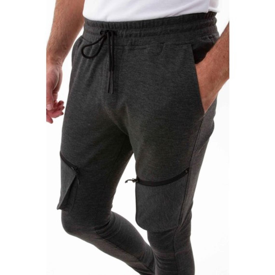 Kargo Cepli Antrasit Rengi Slim Fit Erkek Eşofman