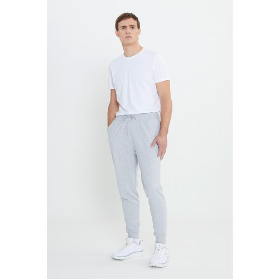 Altınyıldız Classics Erkek Gri Melanj Standart Fit Normal Kesim 2 İplik Cepli Rahat Recycle Pamuklu Jogger Eşofman Altı