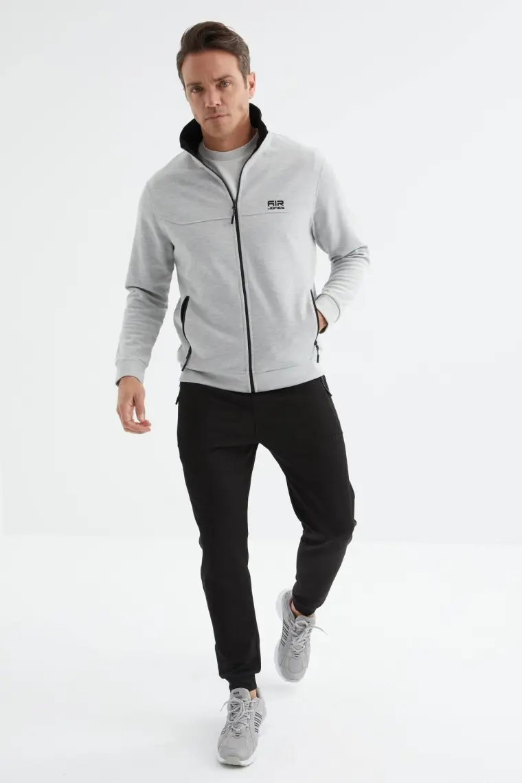 Air Jones Hugo Gri Melanj - Siyah Jogger Erkek Eşofman Takım - 85198
