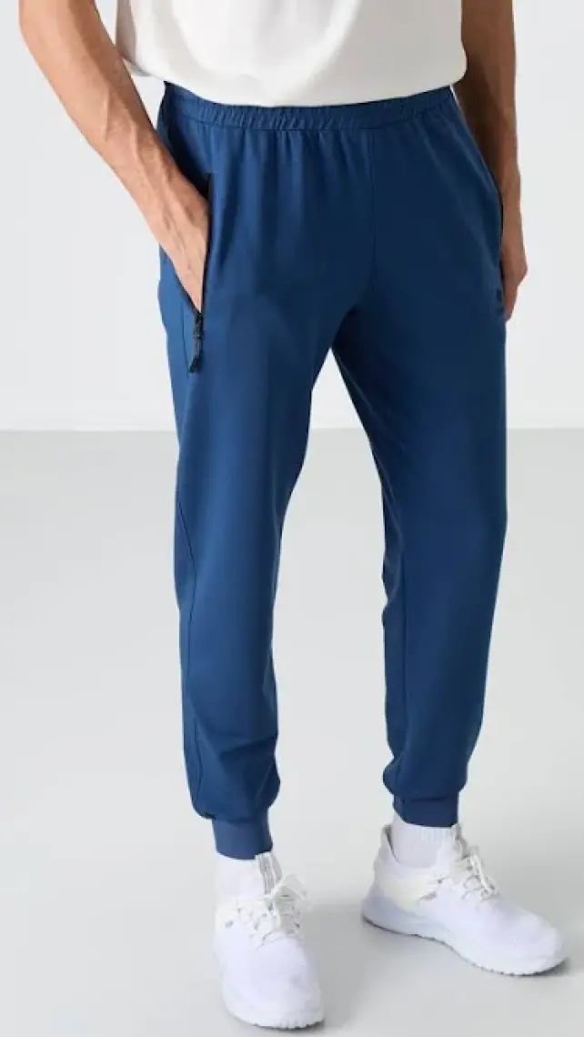 Tommy Life Siyah Fermuar Cepli Standart Kalıp Jogger Erkek Eşofman Alt - 84587