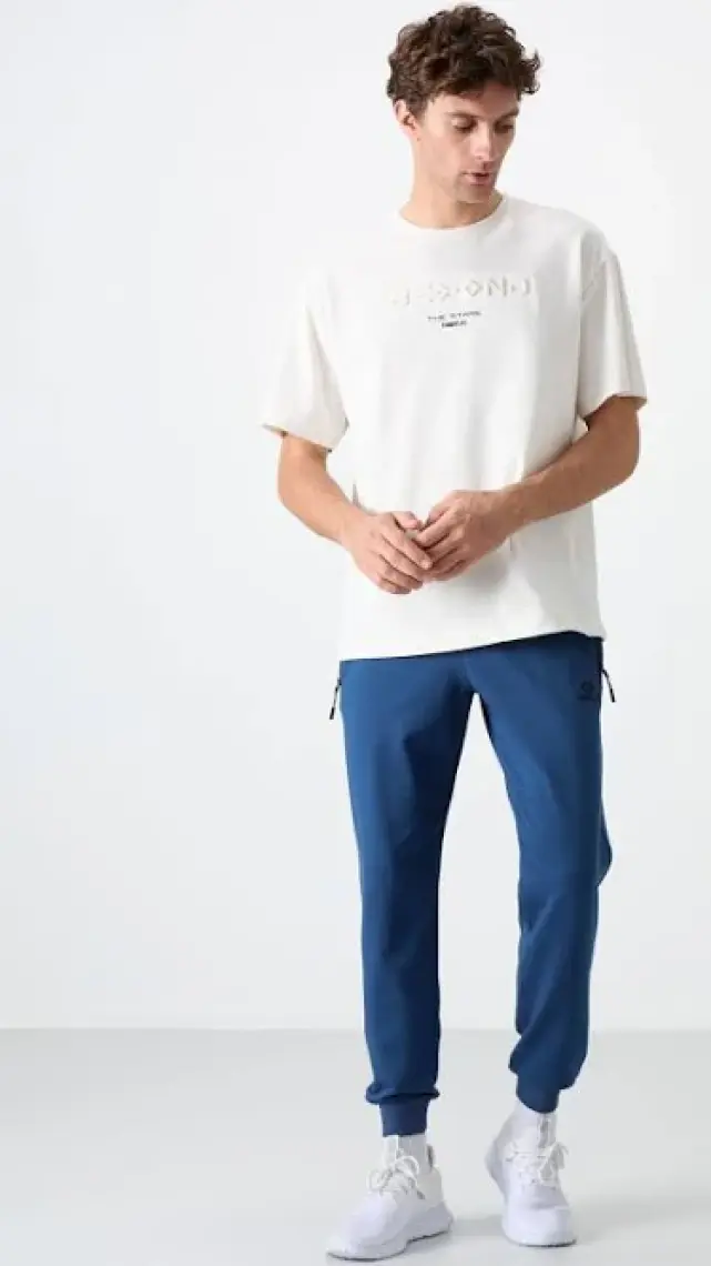 Tommy Life Haki Fermuar Cepli Standart Kalıp Jogger Erkek Eşofman Alt - 84587