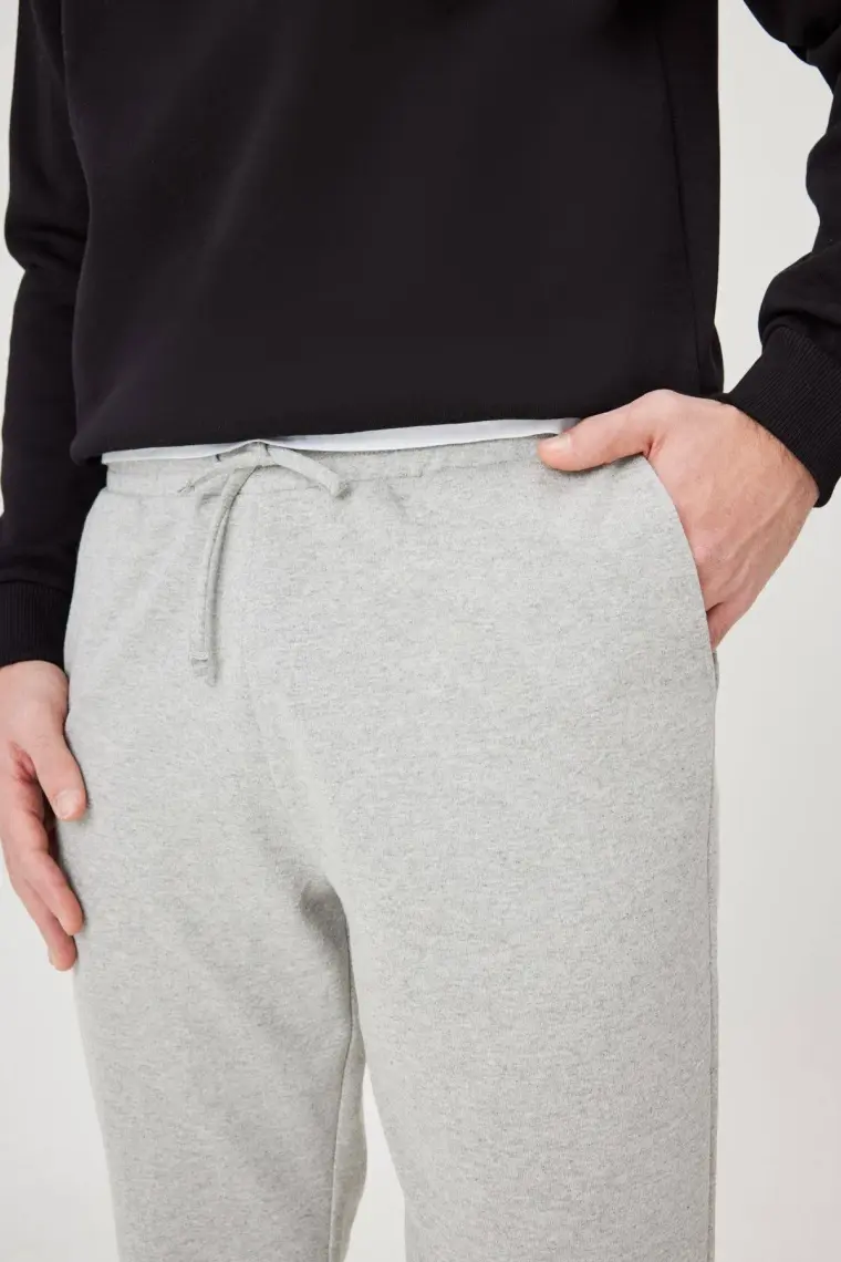 Altınyıldız Classics Erkek Gri Melanj Standart Fit Normal Kesim 2 İplik Cepli Rahat Recycle Pamuklu Jogger Eşofman Altı