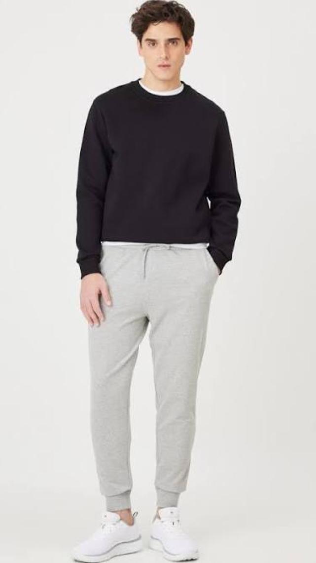 Altınyıldız Classics Erkek Gri Melanj Standart Fit Normal Kesim 2 İplik Cepli Rahat Recycle Pamuklu Jogger Eşofman Altı