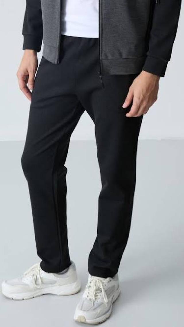Tommy Life Tommy Life  Antrasit-Siyah Erkek Dik Yaka Çift Renk Slim Fit Klasik Paça Eşofman Takımı-85113