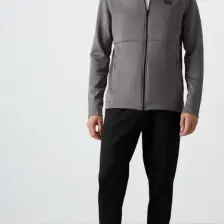 Air Jones Bran Koyu Gri - Siyah Scuba Kumaş Erkek Eşofman Takım - 85199