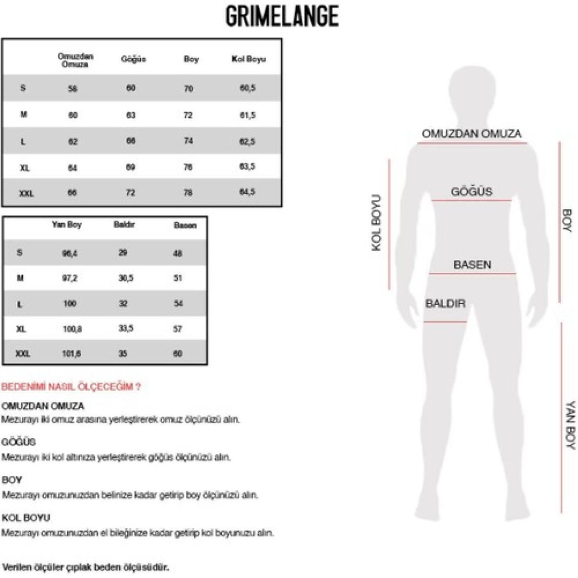 Grimelange Marshall Erkek Pamuklu İçi Polarlı Nakışlı Relaxed Gri Eşofman Takımı