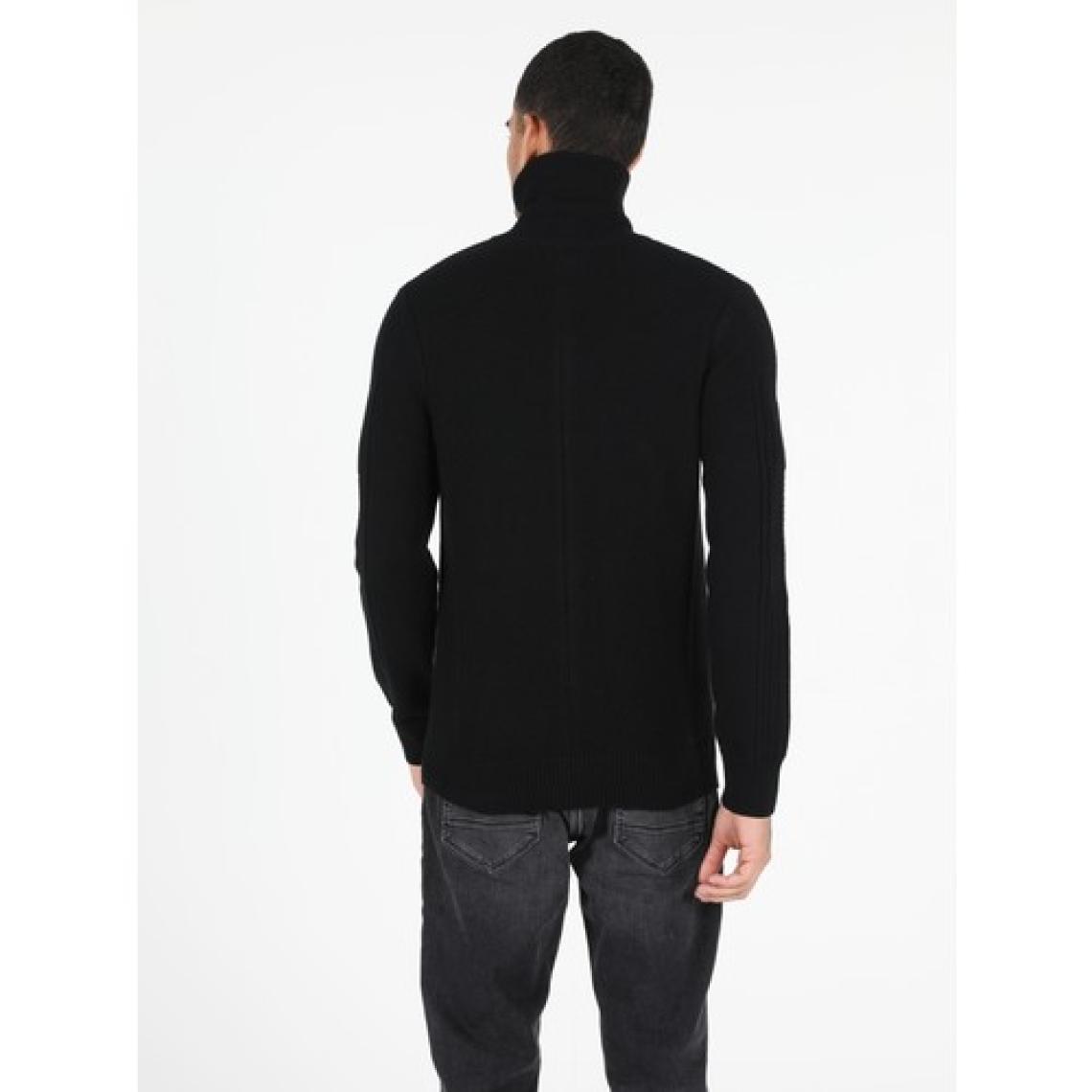 Slim Fit   Erkek Siyah Hırka