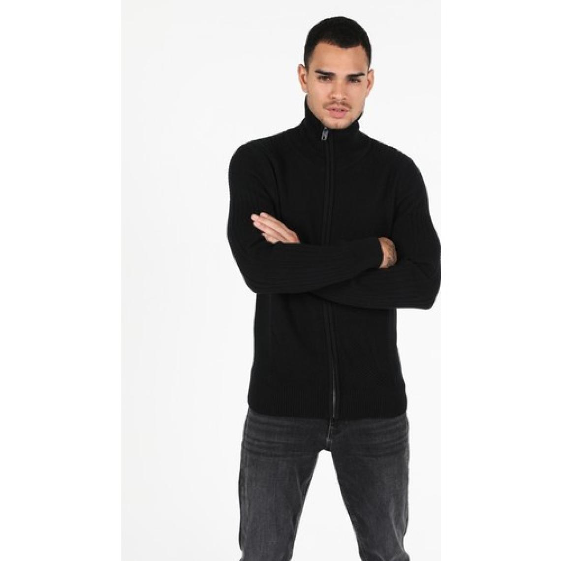 Slim Fit   Erkek Siyah Hırka