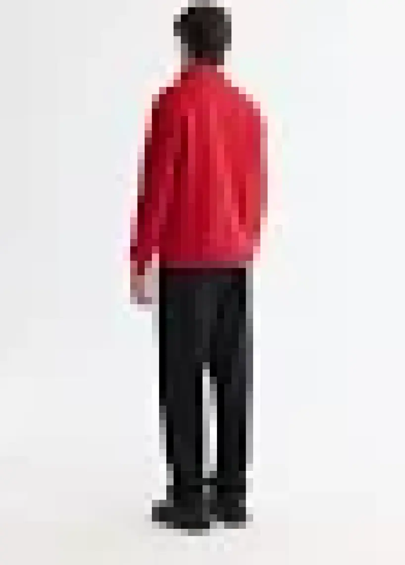 AVVA Erkek Kırmızı Dik Yaka Fermuarlı 3 Iplik Şardonlu Sweatshirt E001020