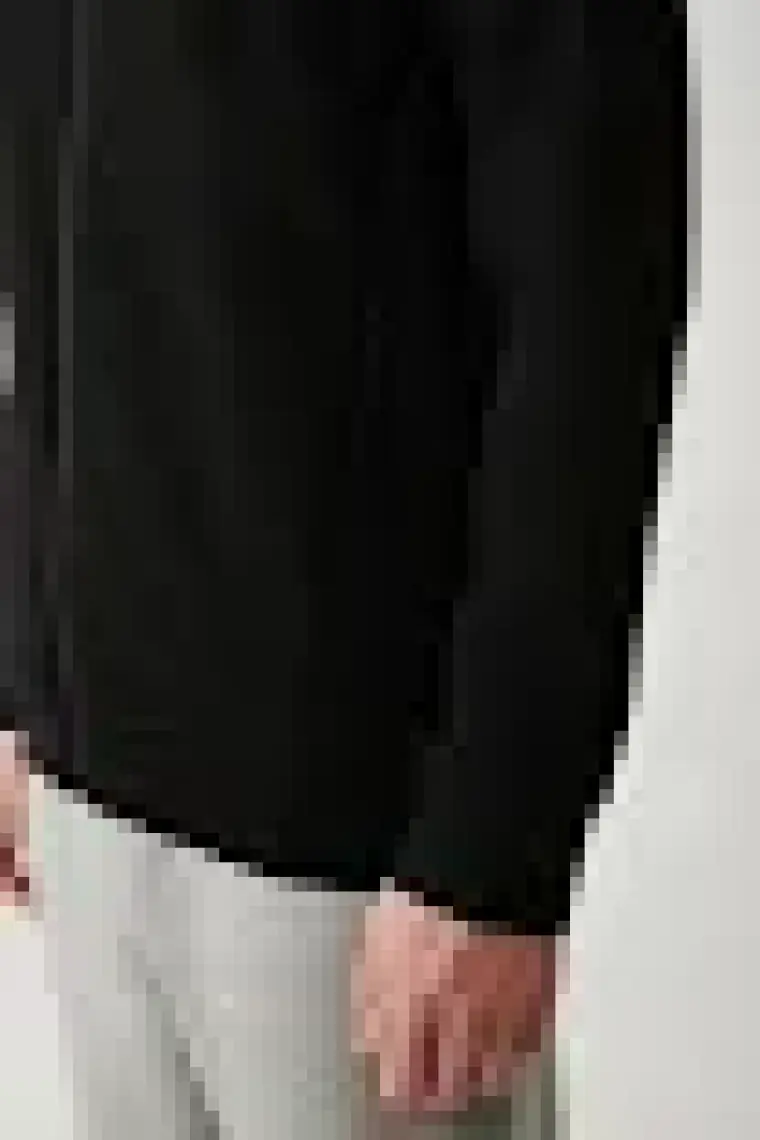 AVVA Erkek Siyah Kapüşonlu Interlok Kumaş Fermuarlı Sweatshirt B001102
