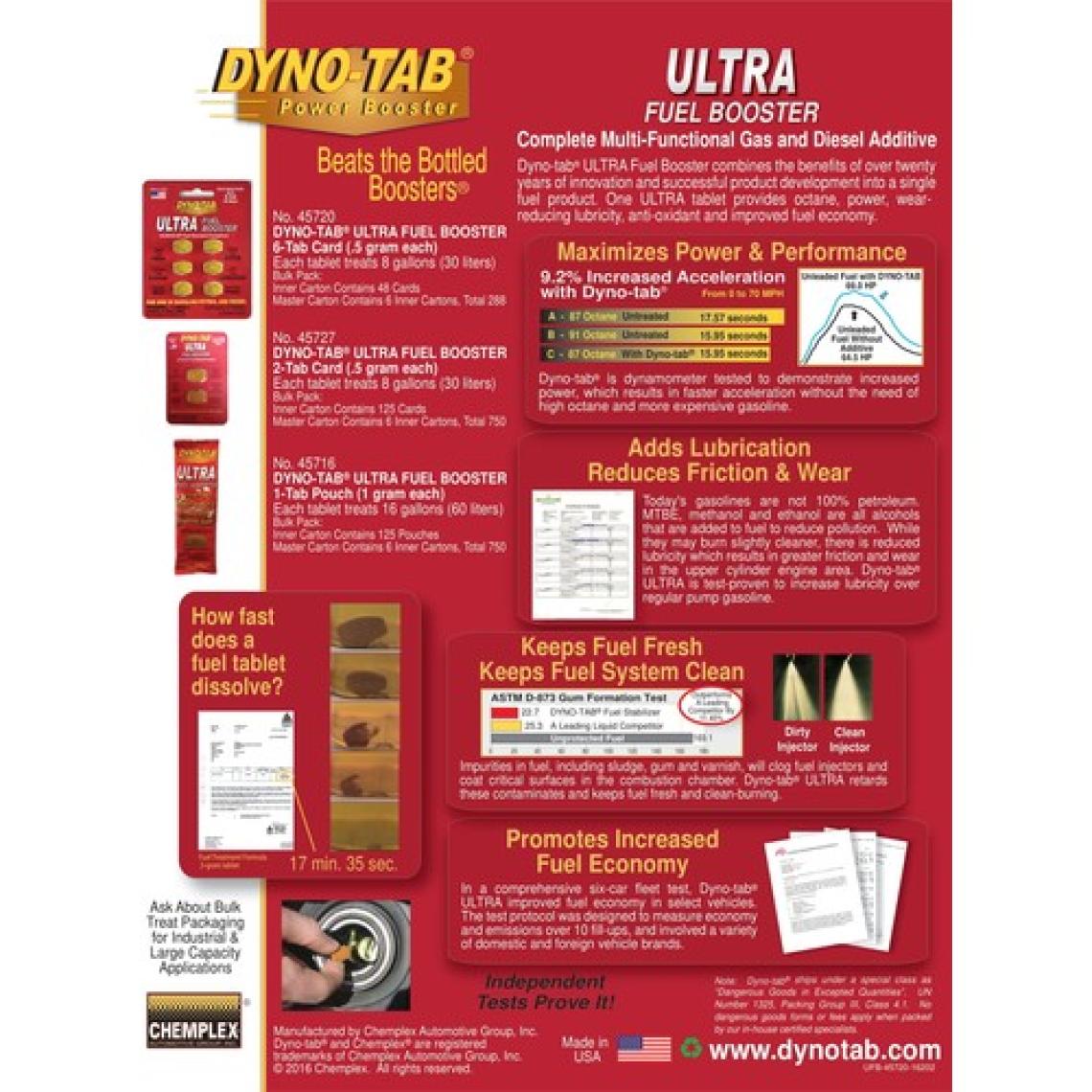 Dyno Tab Ultra Yakıt Performans Arttırıcı ve Sistem Temizleyici (Benzin ve Dizel)