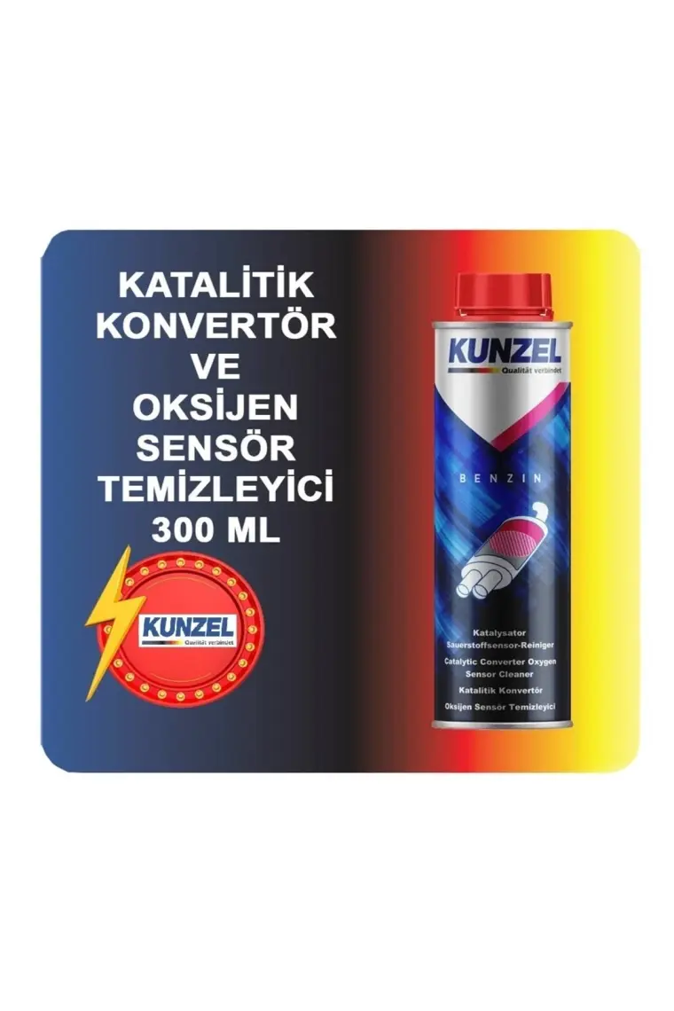 Kunzel Benzinli Katalizatör ve Oksijen Sensörü Temizleyici Yakıt Katkısı - 300 ml, Profesyonel Kullanım Amaçlı