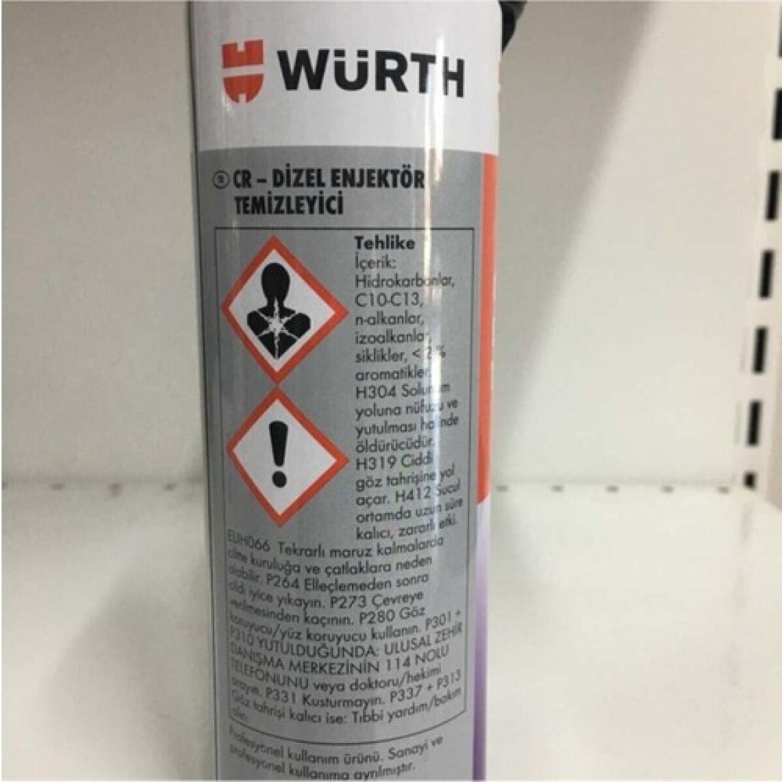 Würth Dizel Enjektör Temizleyici - 300 ml, Motor Performansını Artıran, Çevre Dostu ve Tüm Araçlarla Uyumlu Yakıt Katkısı