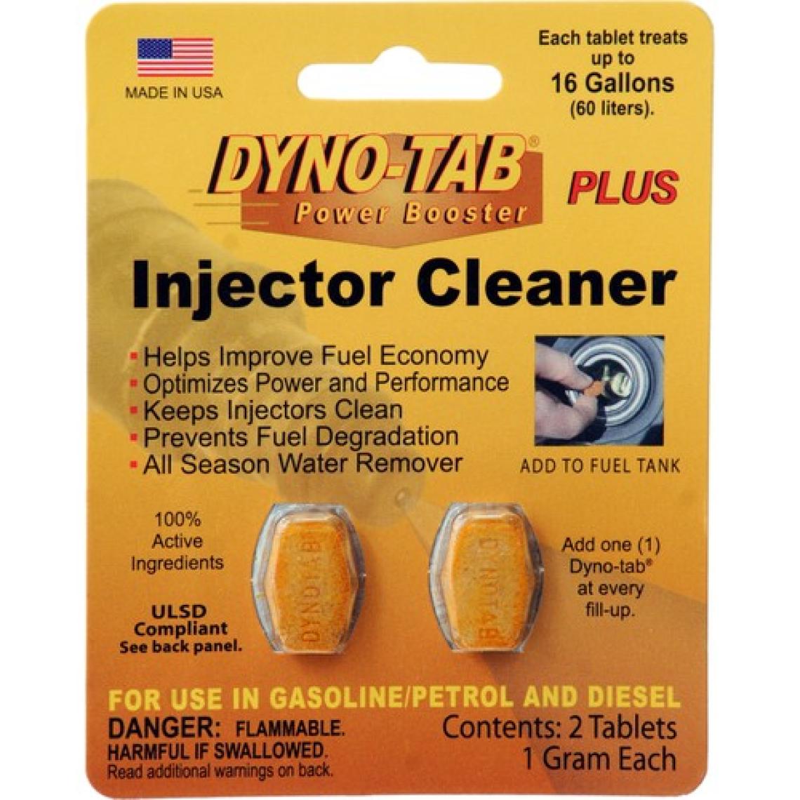 Dyno Tab Benzin & Dizel Yakıt Tasarruf ve Enjektör Temizleyici (2 depoluk) Made in USA