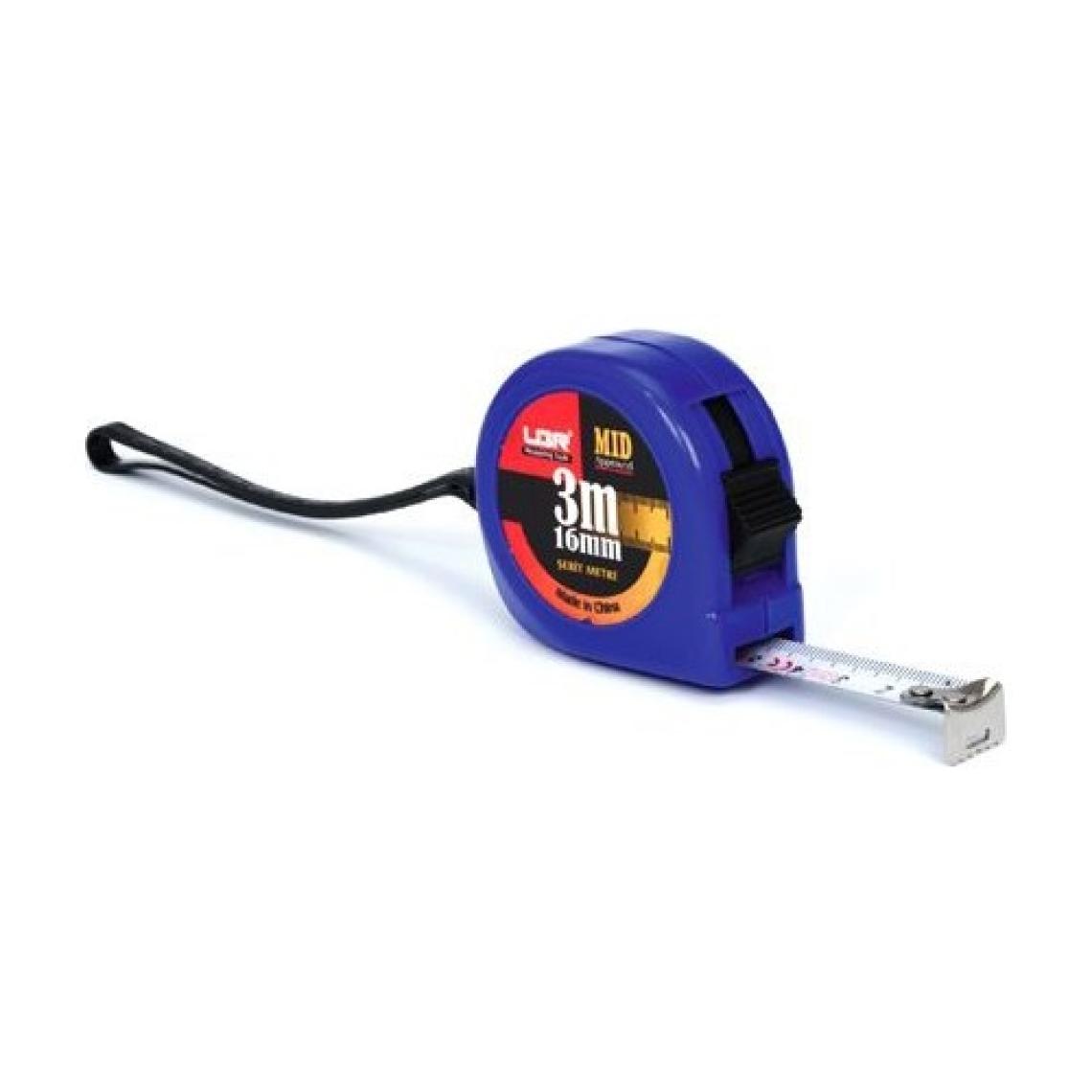 Ugr Şerit Metre 16 mm 3 Metre Mavi