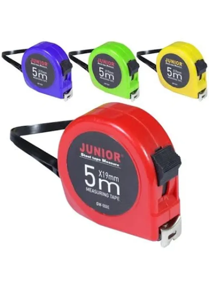 Junior GW-553E Şerit Metre 19MM 5 Metre-Sarı