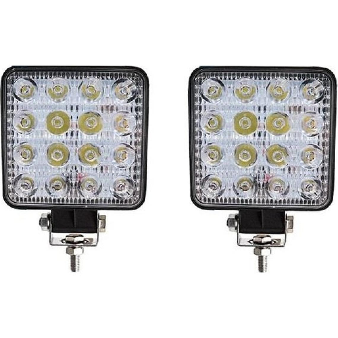 Forza Off Road Beyaz Işık Sis Farı Lambası 16 LED Kare 12-24 V 2 Adet