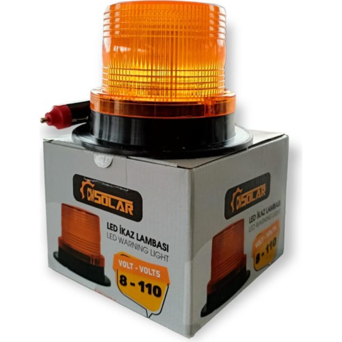 Cmsolar Mıknatıslı LED Çakar Tepe-Ikaz Lambası 8 Volt - 110 Volt Arası